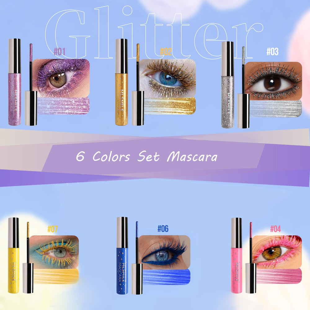 DENESTUP Halloween costume eyes glitter mascara effect