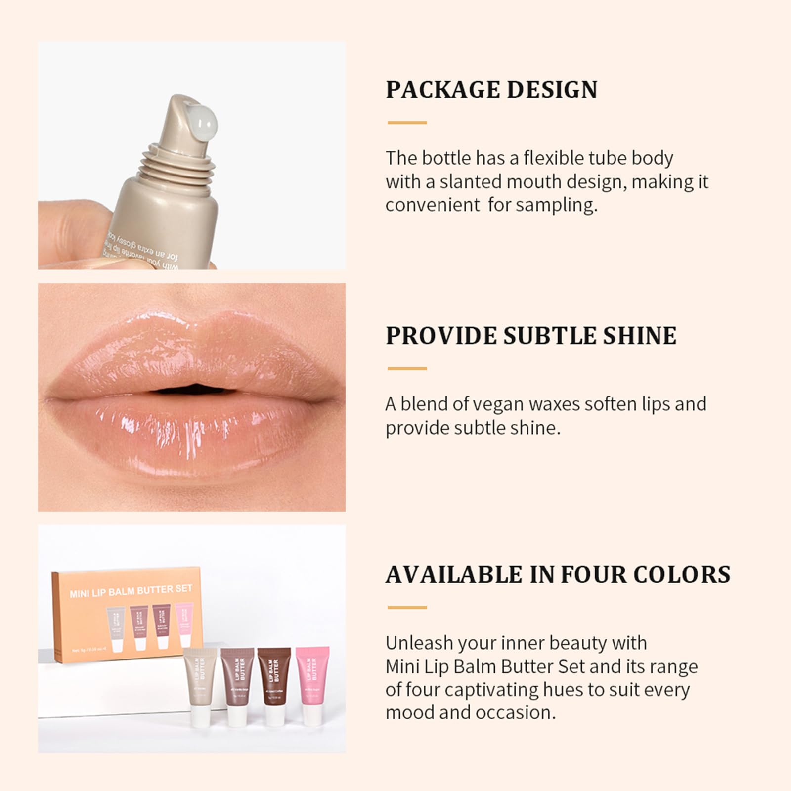 DENESTUP olive oil nourishing ingredients highlight lip care benefits.