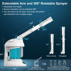 Denfany steamer with 360 degree rotating sprayer for easy positioning