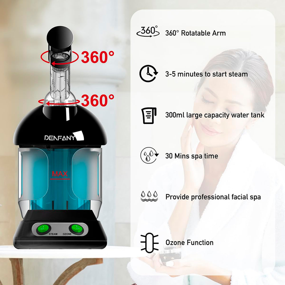 Denfany facial steamer compact design suits home spa routines