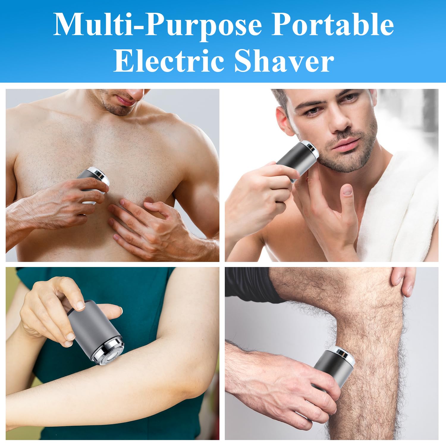 Denir Bonee mini electric shaver blue multipurpose use for body grooming