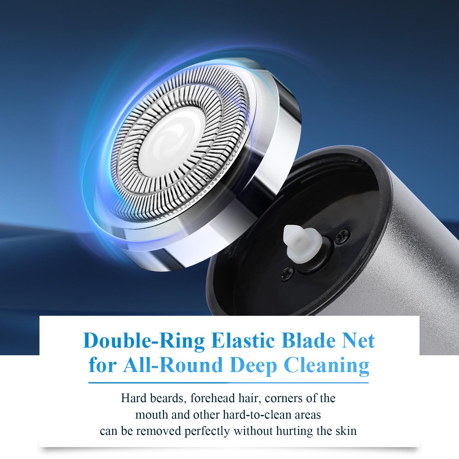 Denir Bonee mini electric shaver blue in-pocket use for travel grooming