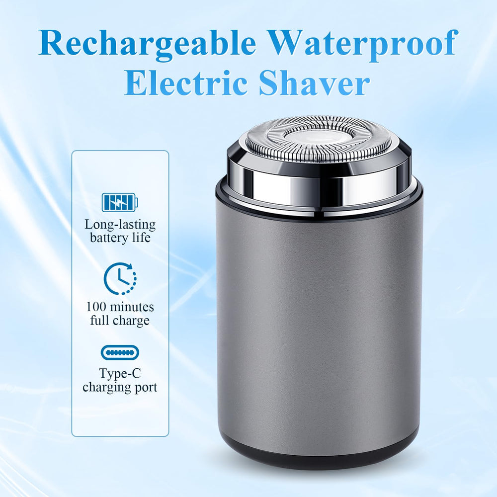 Denir Bonee mini electric shaver blue USB charging feature for portability