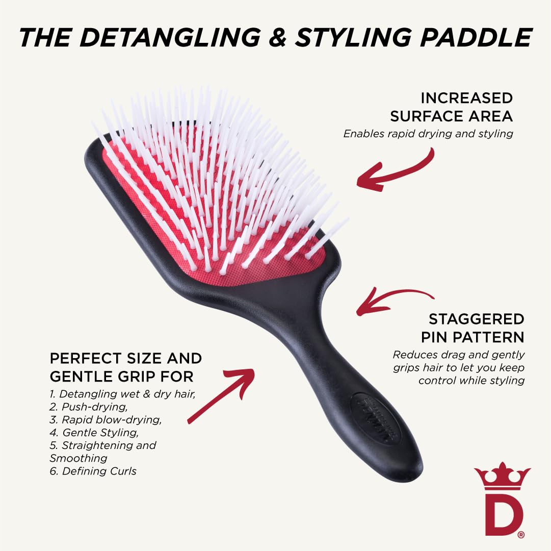 Denman brush thick long hair styling manages heavy strands with ease.