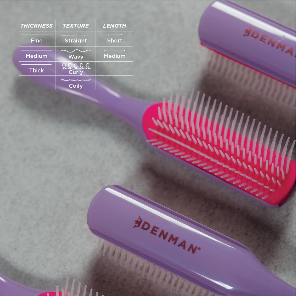 Denman D3 7-row pins define curls on wet hair