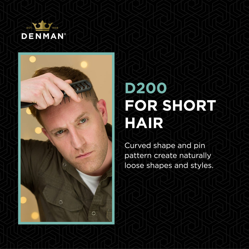 Denman D200 head closeup reveals vented design for efficient root airflow.
