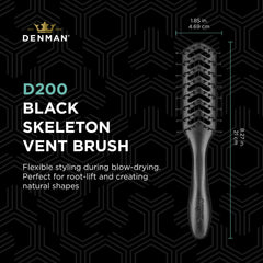 Denman D200 brush in-hand demonstrates easy grip for controlled blow-dry styling.
