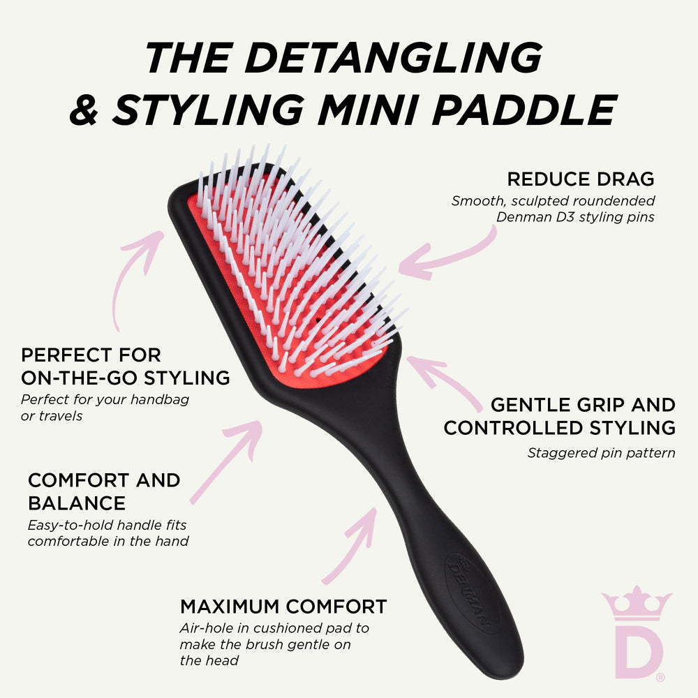 Denman D38 detangling on dry hair use highlights quick styling on dry tresses.