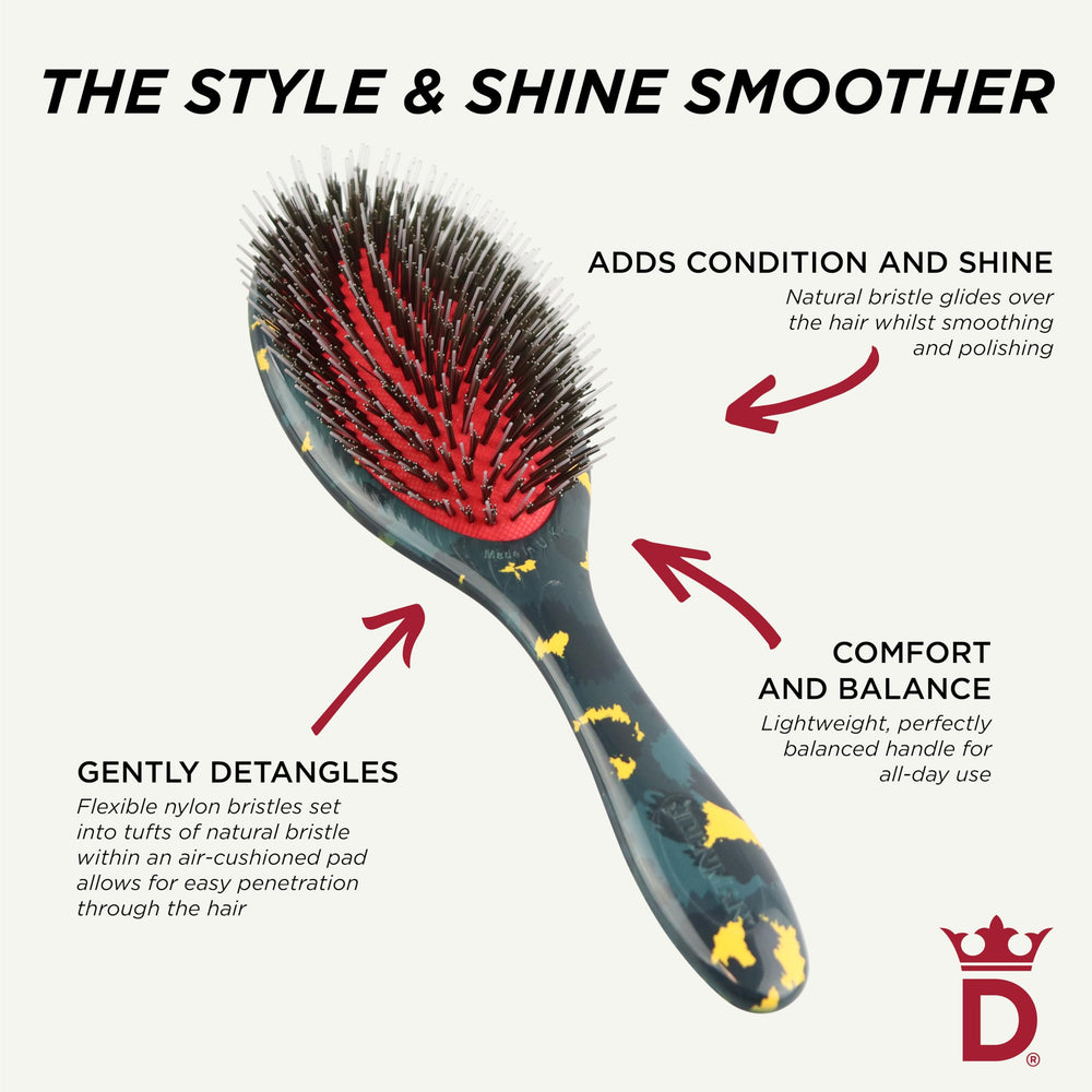 Denman D81M slick-back styling in action, delivering smooth, defined looks.