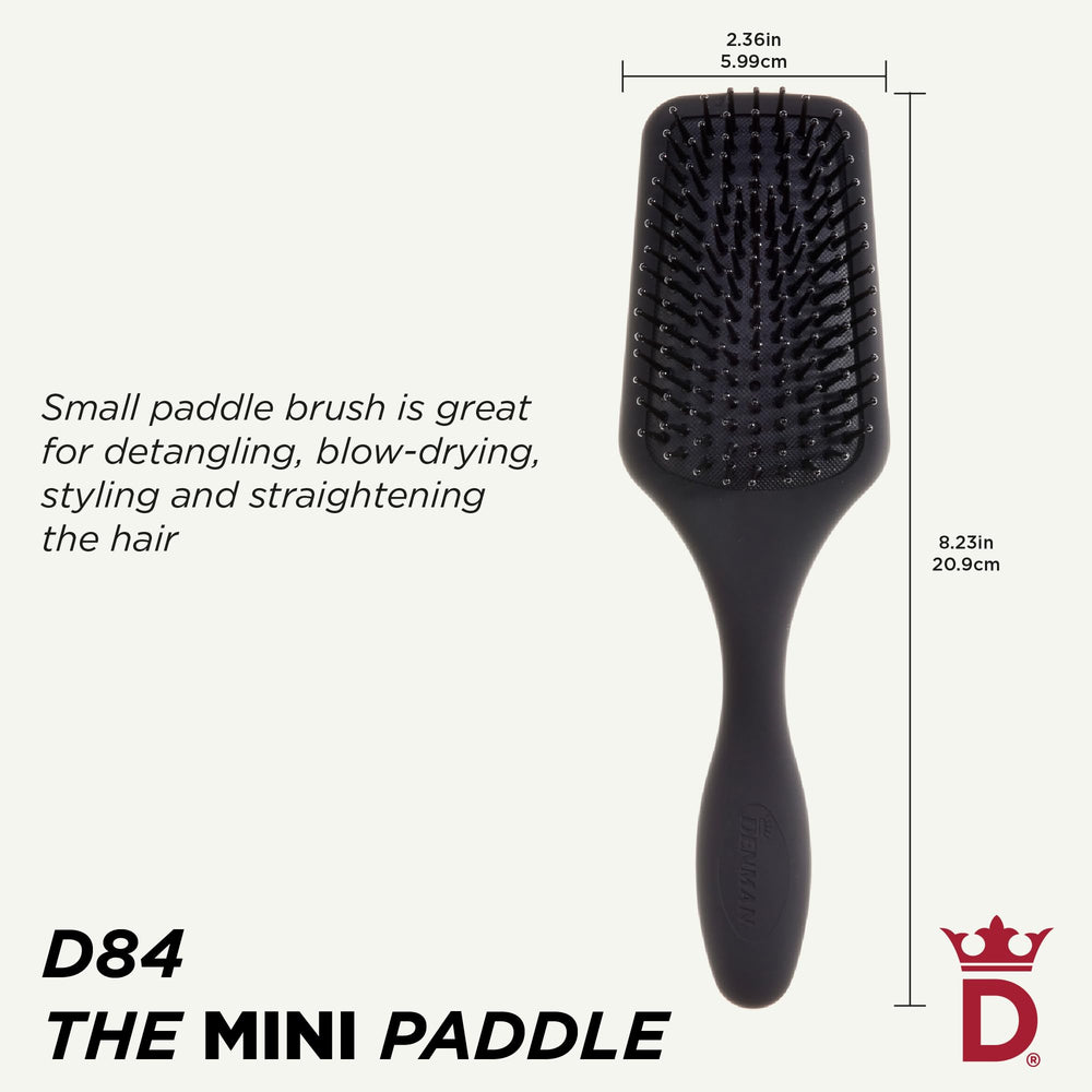 Denman D84 close-up of flexible nylon bristles for gentle scalp-friendly brushing.