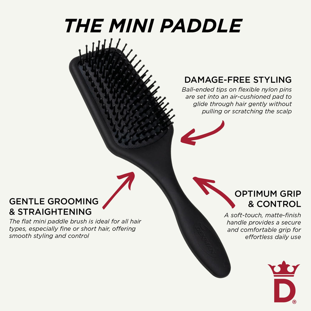 Denman D84 compact travel brush ideal for on-the-go touch-ups.
