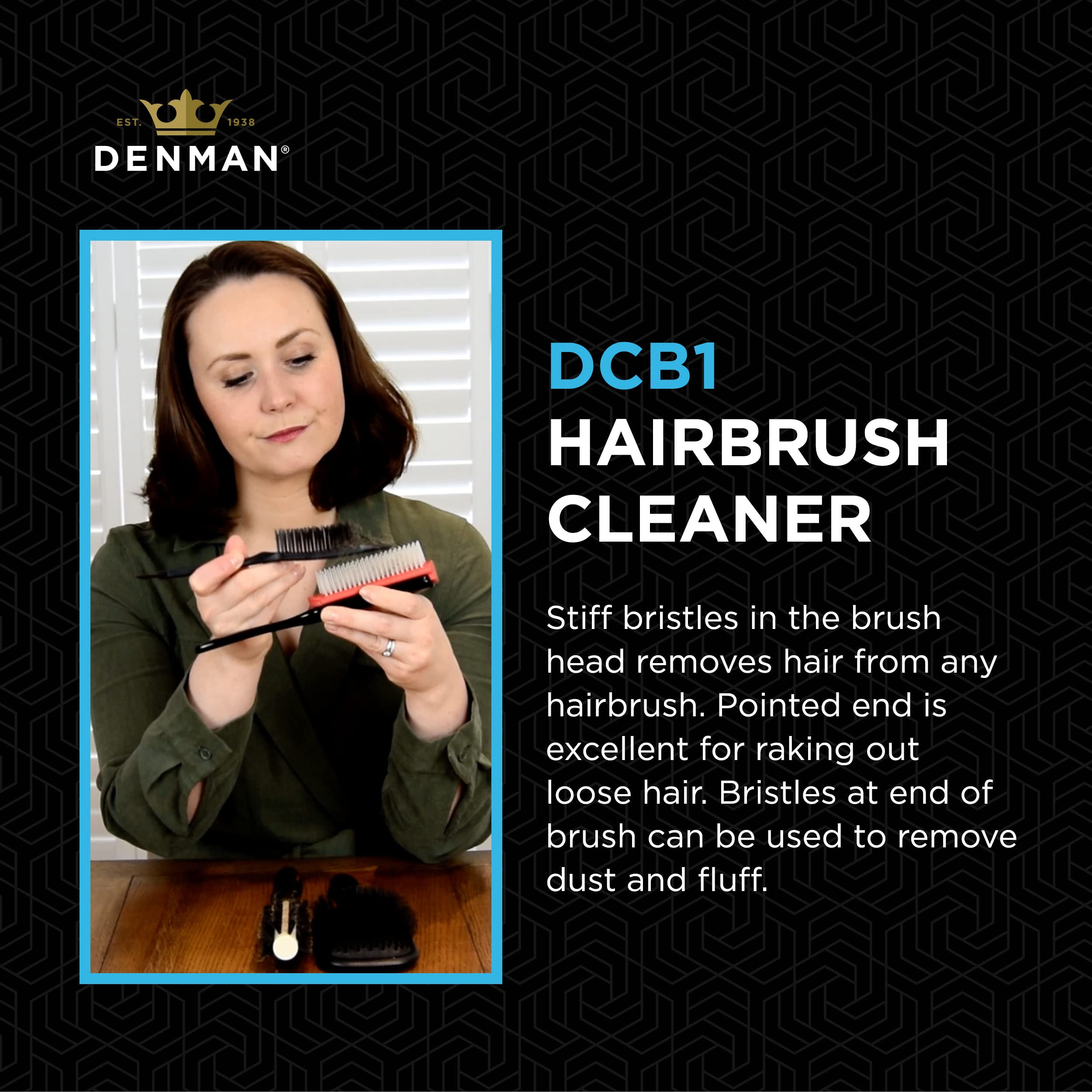 Denman DBC1 end-bristles tool helps lift dust and fluff from brushes.