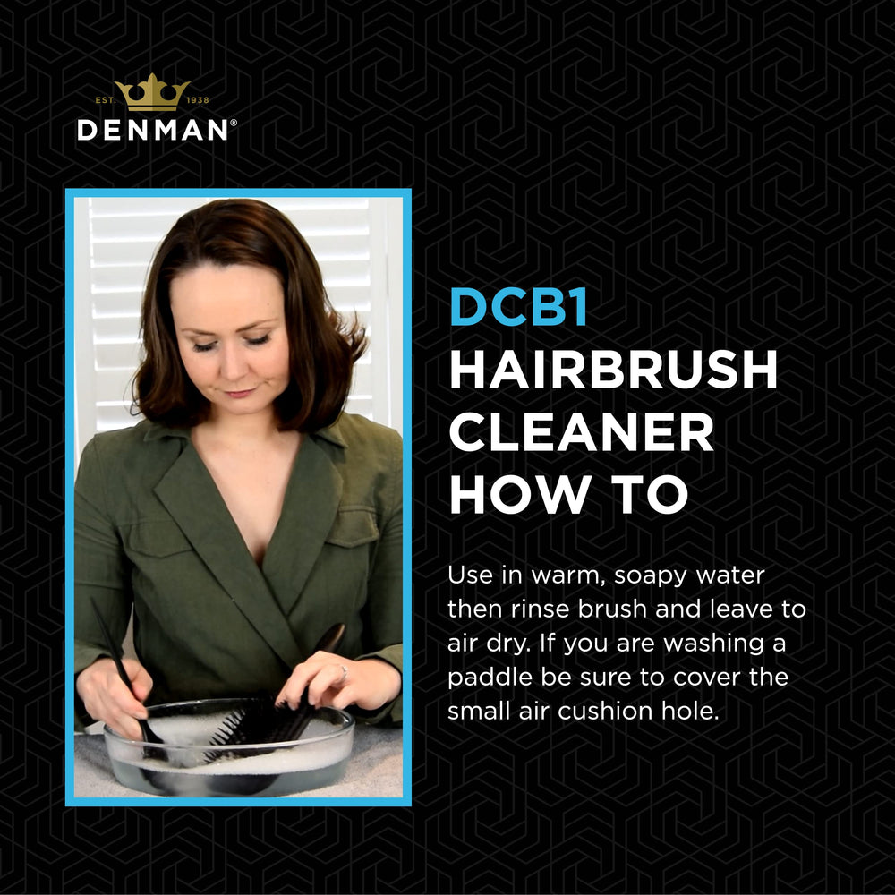 Denman DBC1 sturdy plastic construction ensures long-lasting cleaning tool.