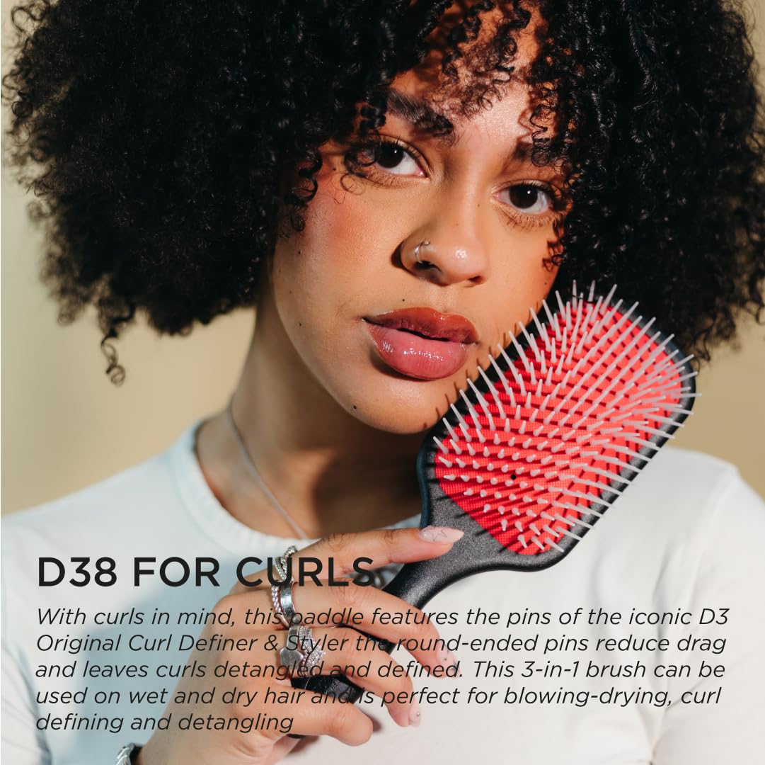 Denman detangling paddle brush rapid blow-drying helps reduce drying time.