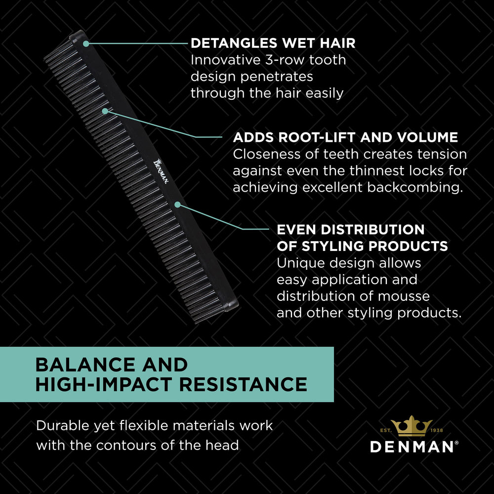 Denman Jack Dean curl volumiser comb travel pocket size for on-the-go styling
