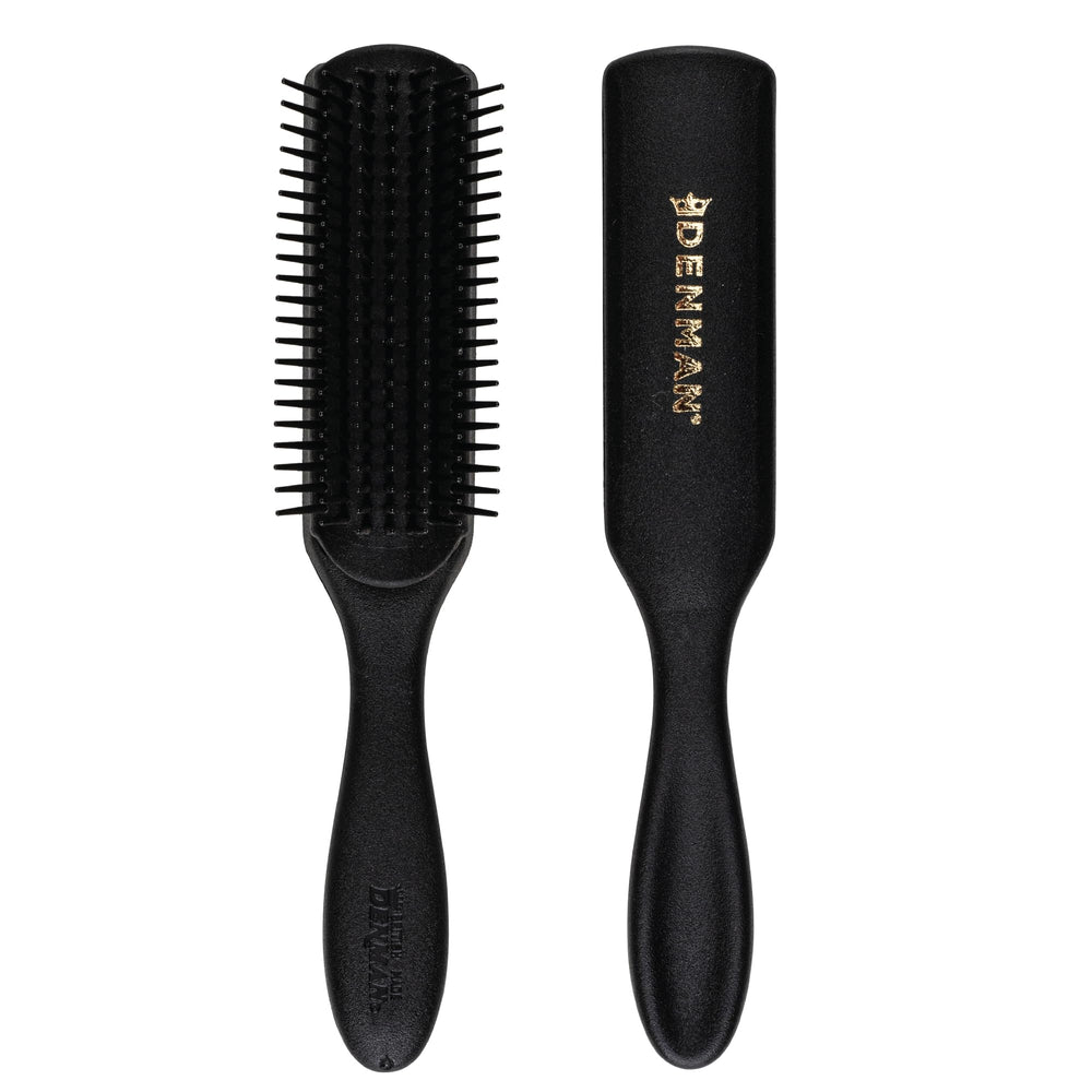 Denman Jack Dean D3 all-black 7-row brush detangles curls smoothly for easier styling