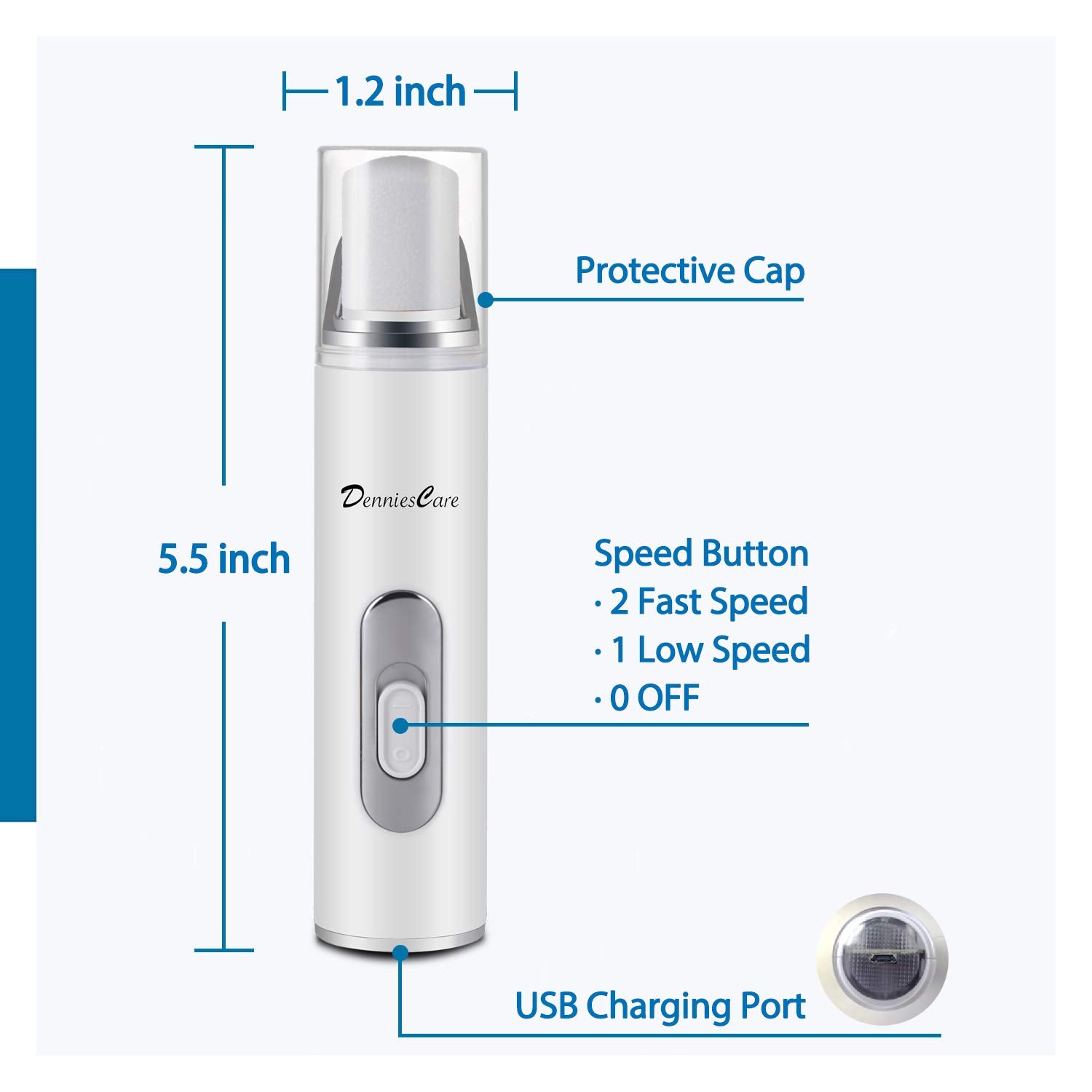 DenniesCare electric nail buffer in use demonstrates salon-like polish at home