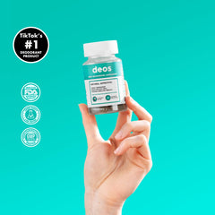 DEOS capsules closeup demonstrates vegan capsules for easy daily use
