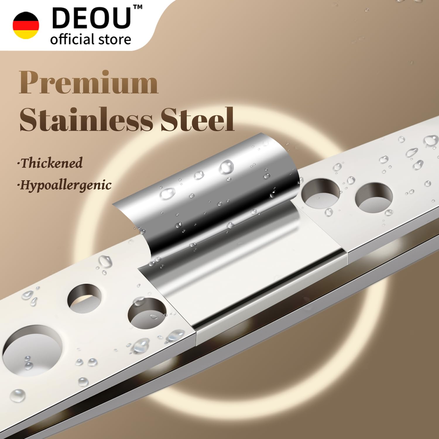 DEOU eyebrow plucker stainless steel body offers durability and easy cleaning after use.