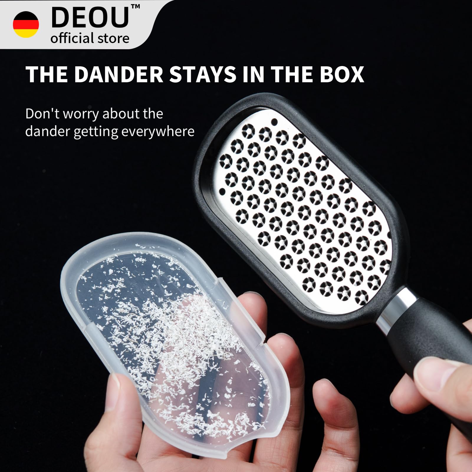 DEOU ABS handle provides a skin-friendly, secure grip.