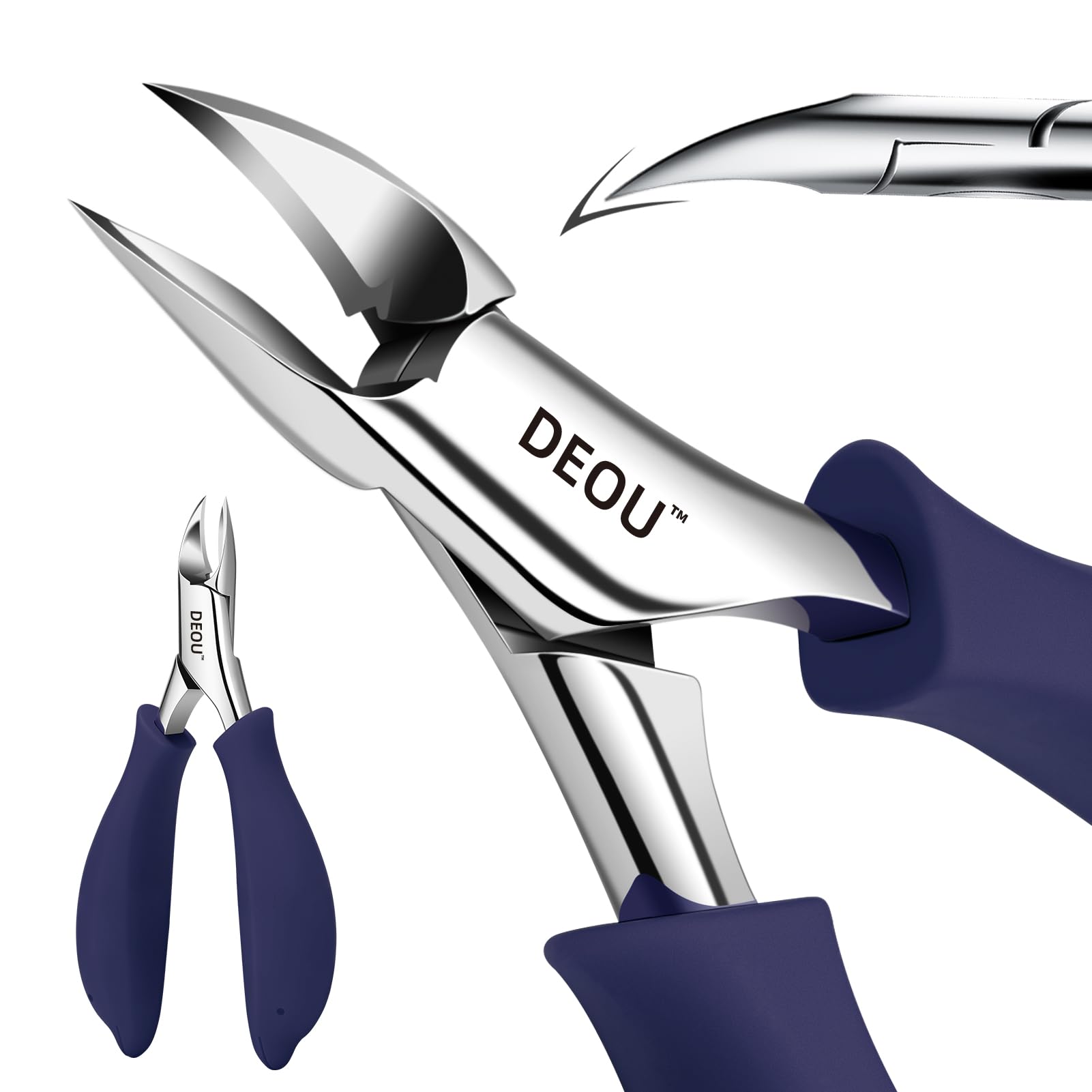 DEOU professional nail clippers full view shows sturdy build for heavy nails