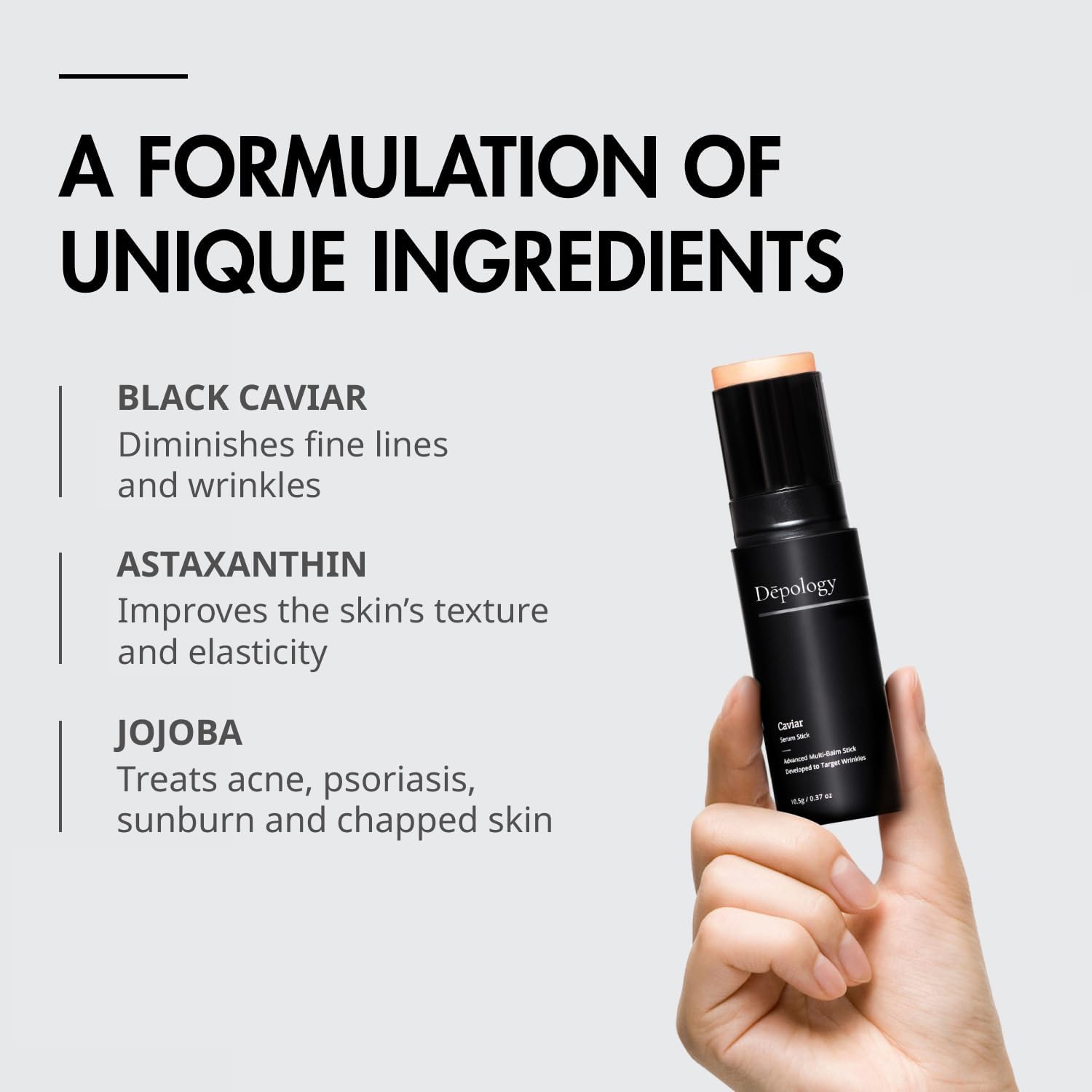 depology caviar-serum-stick makeup hydration to prevent creasing