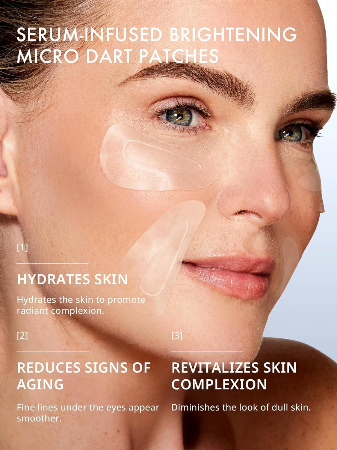 Depology Deepcare eye mask closeup reveals fine lines ready for hydration