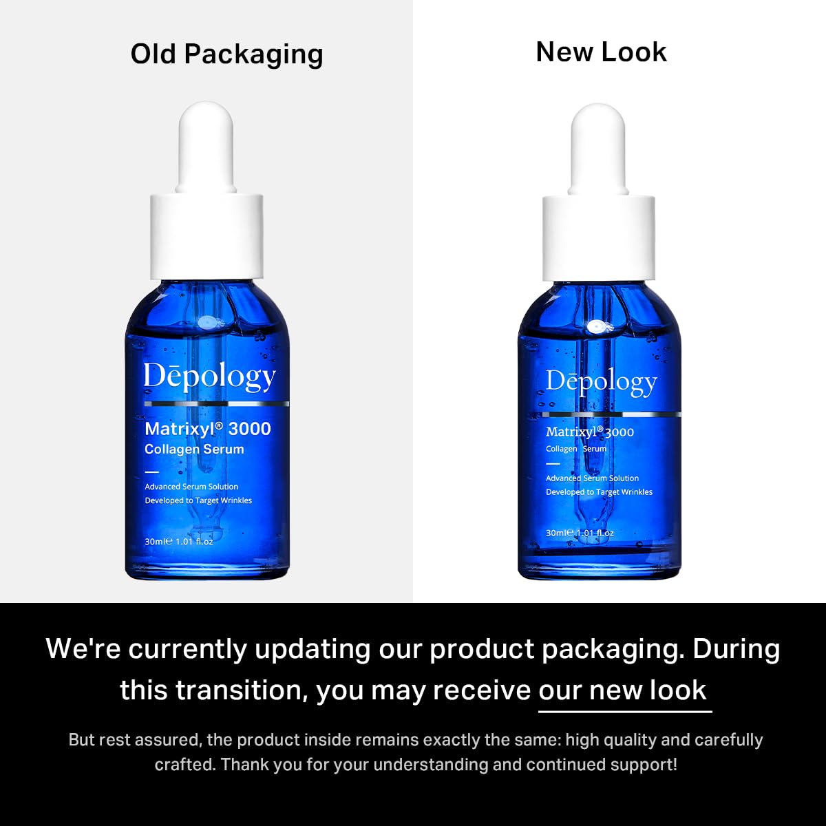 Depology Matrixyl 3000 Serum routine shot for daily care and aging support.