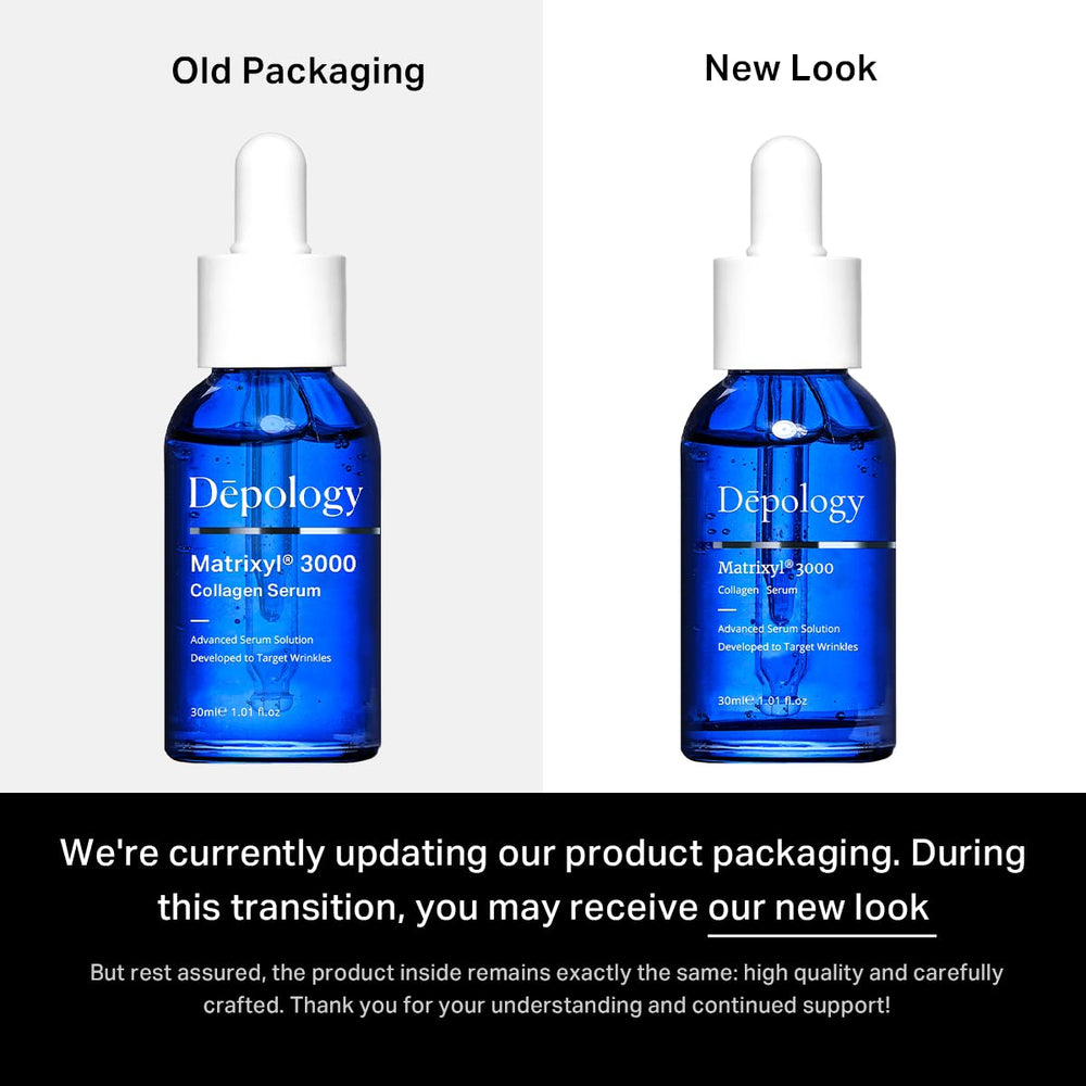 Depology Matrixyl 3000 Serum routine shot for daily care and aging support.