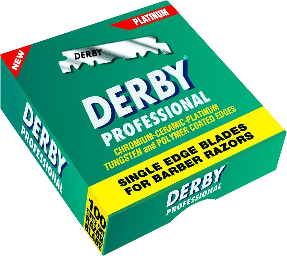 Derby Professional blades for straight razors enable smooth precise passes.
