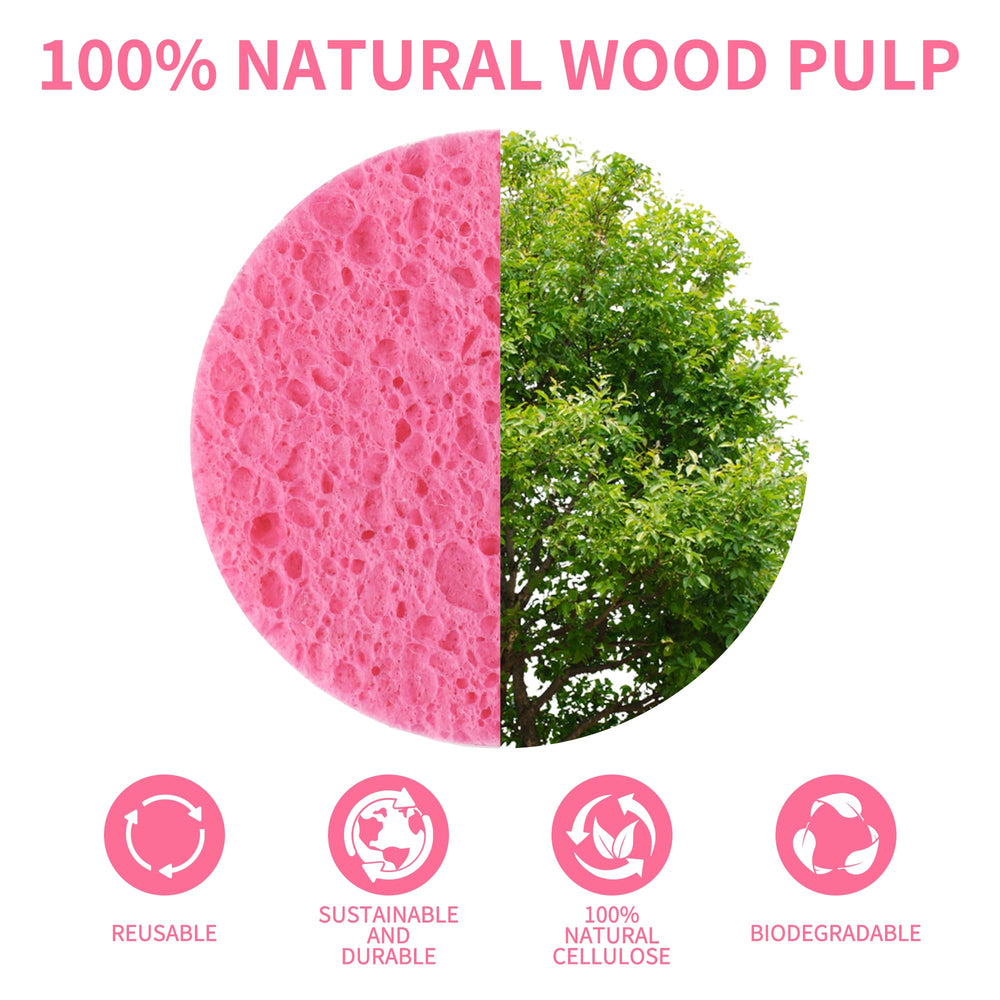 Derloyo facial sponges — soft cellulose for gentle makeup removal.