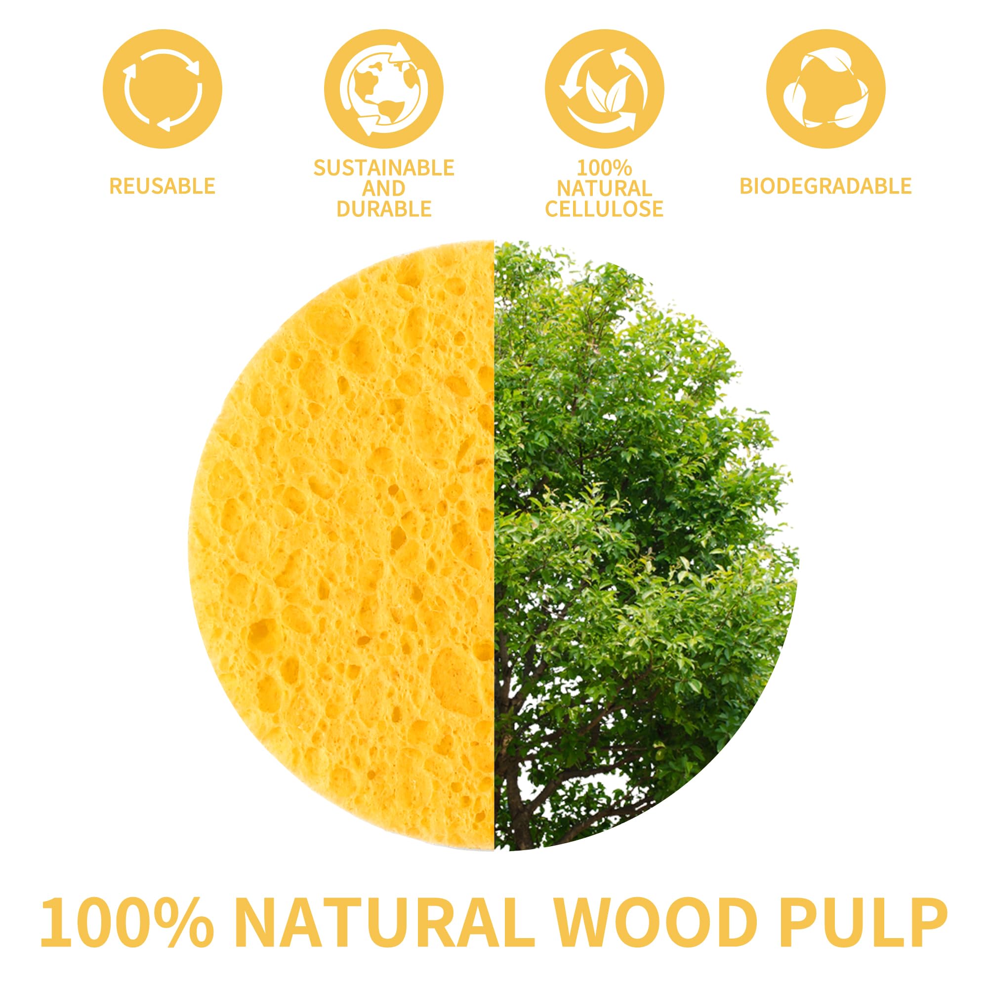Derloyo reusable face sponges: rinse, air dry, ready for next use.