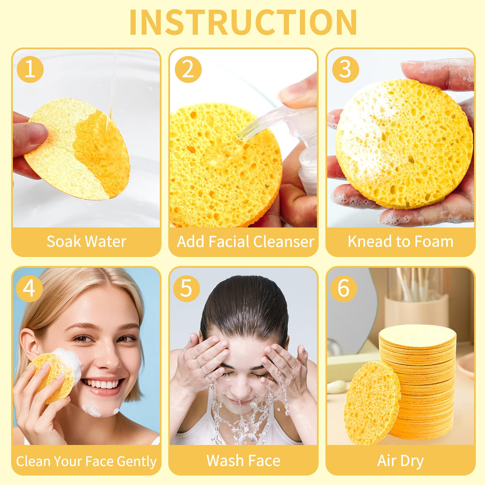 Derloyo travel-size face sponges compact for on-the-go skincare.