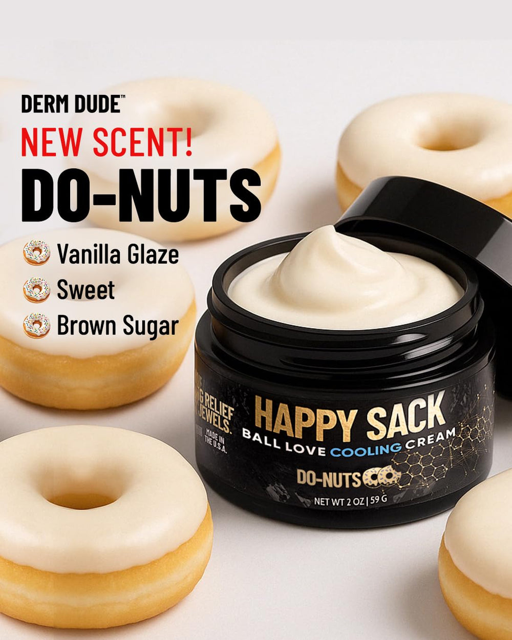 Derm Dude aluminum-free label emphasized for sensitive skin.
