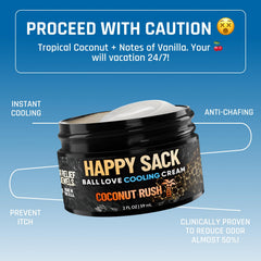 Derm Dude Happy Sack cream being applied for cooling anti-chafe relief