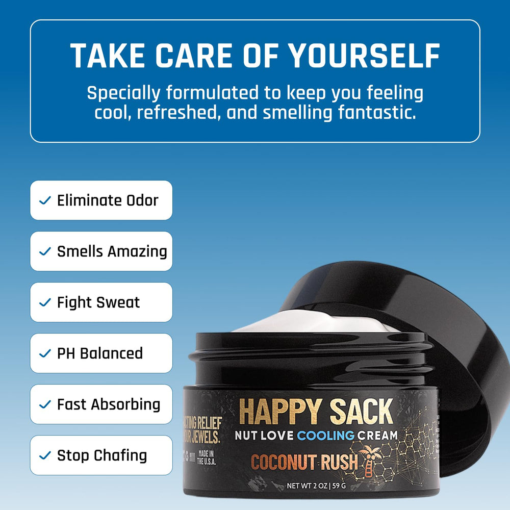 Derm Dude Happy Sack odor-control bottle shot for long-lasting freshness and confidence.