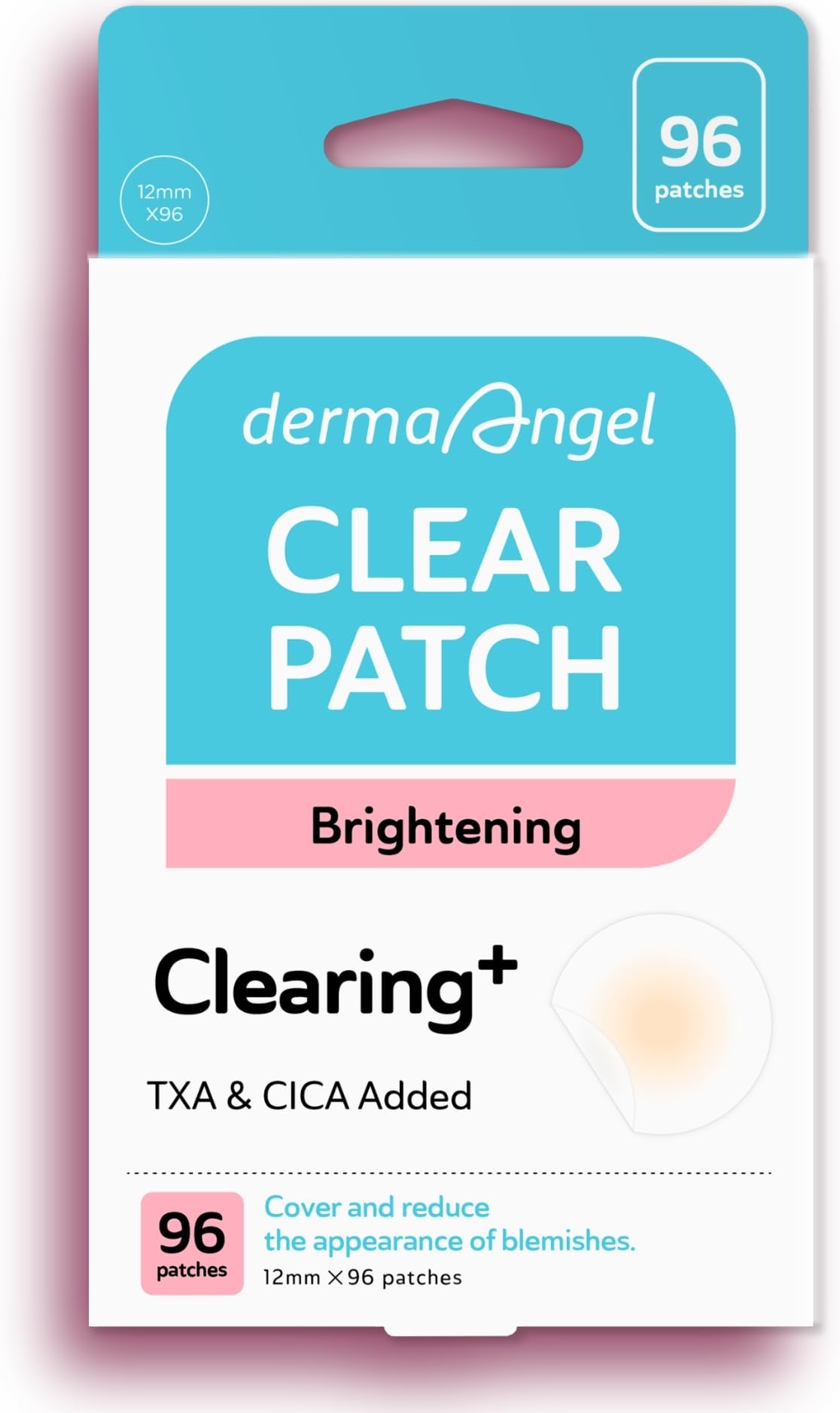 DERMA ANGEL dark spot patch closeup shows hydrocolloid absorption for active blemishes