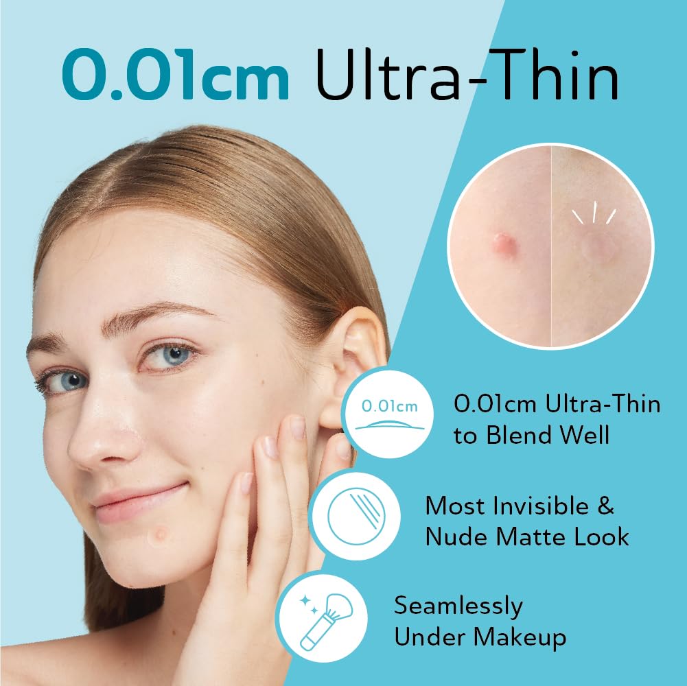 DERMA ANGEL patch worn under makeup shows invisible coverage for day use