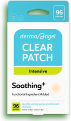 DERMA ANGEL invisible patch on skin showing discreet 12mm size for blemish care