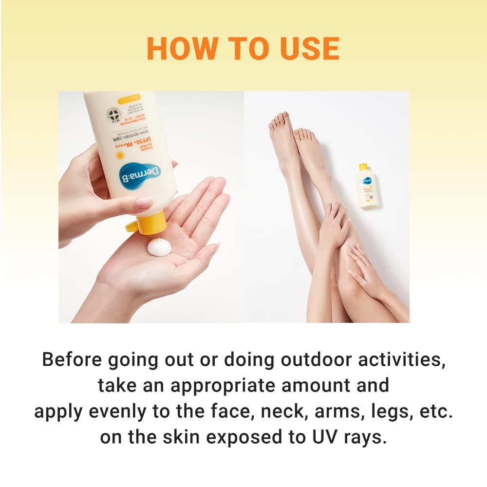 Derma B Everyday Sun Block on arm shows easy body coverage and broad protection