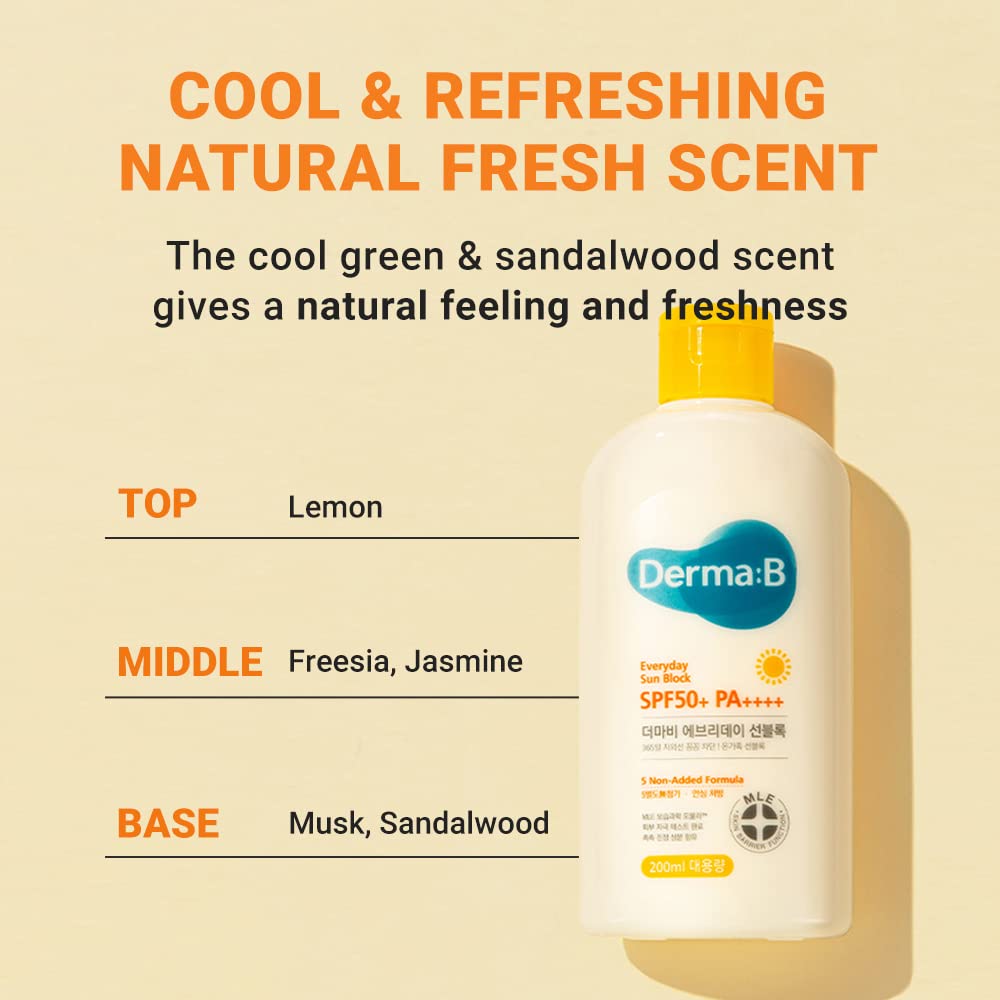 Derma B Everyday Sun Block applied to face demonstrates even, non-sticky finish