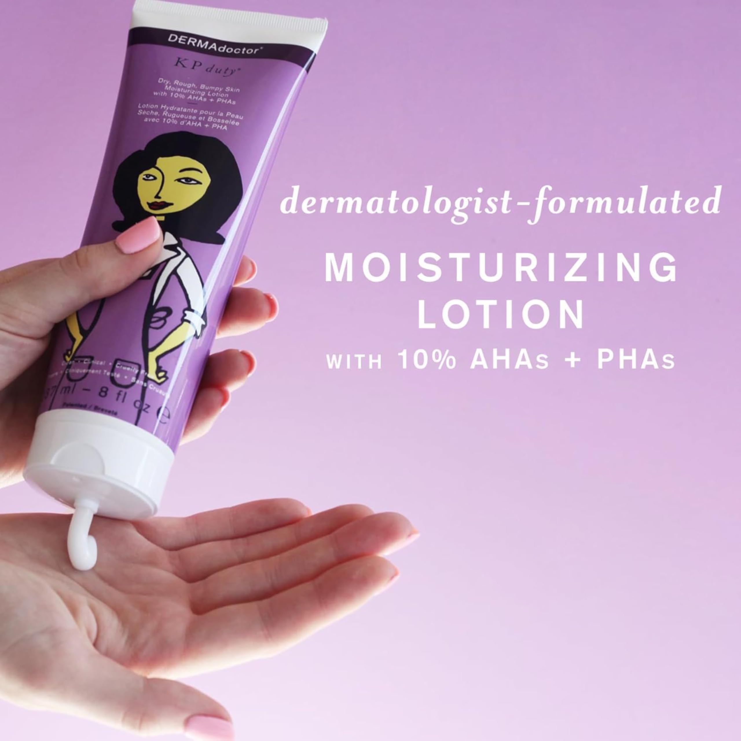 DERMAdoctor KP hydration layer being absorbed into skin for nourishment