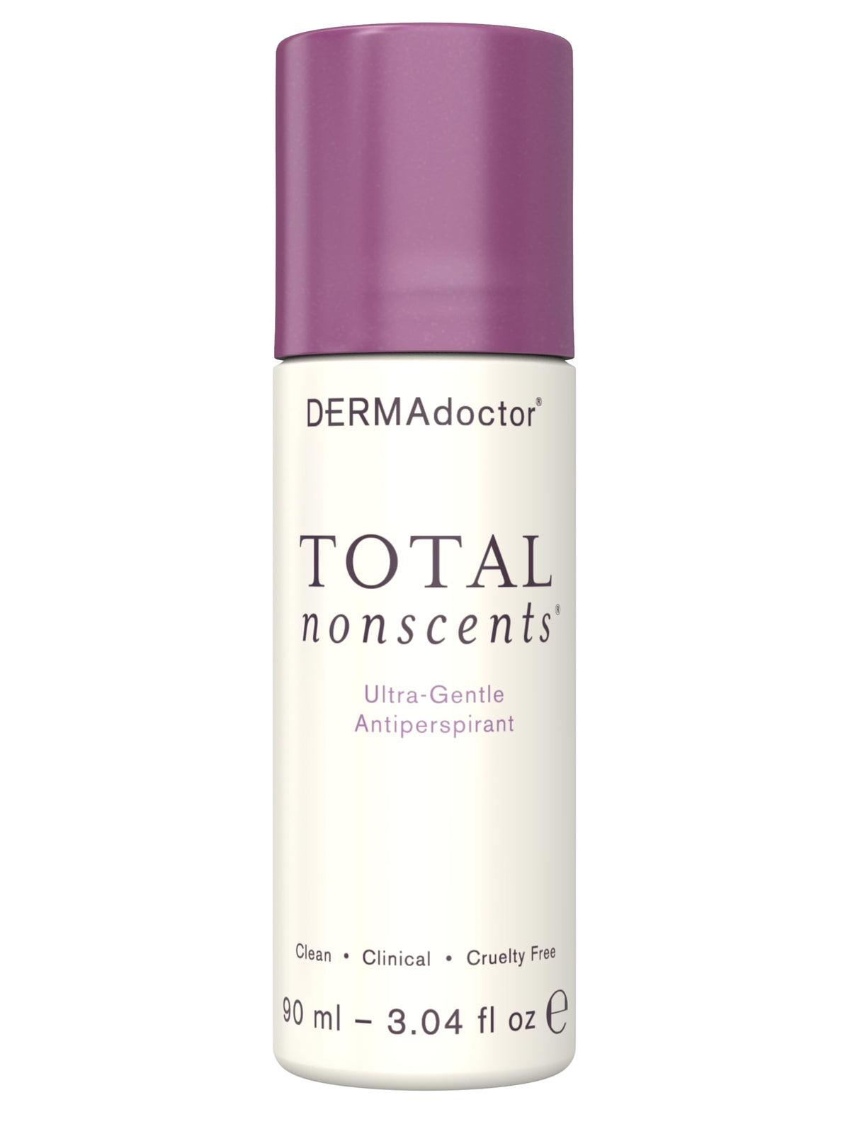 DERMAdoctor Total NonScents roller demonstrates fragrance-free, gentle protection for sensitive skin.