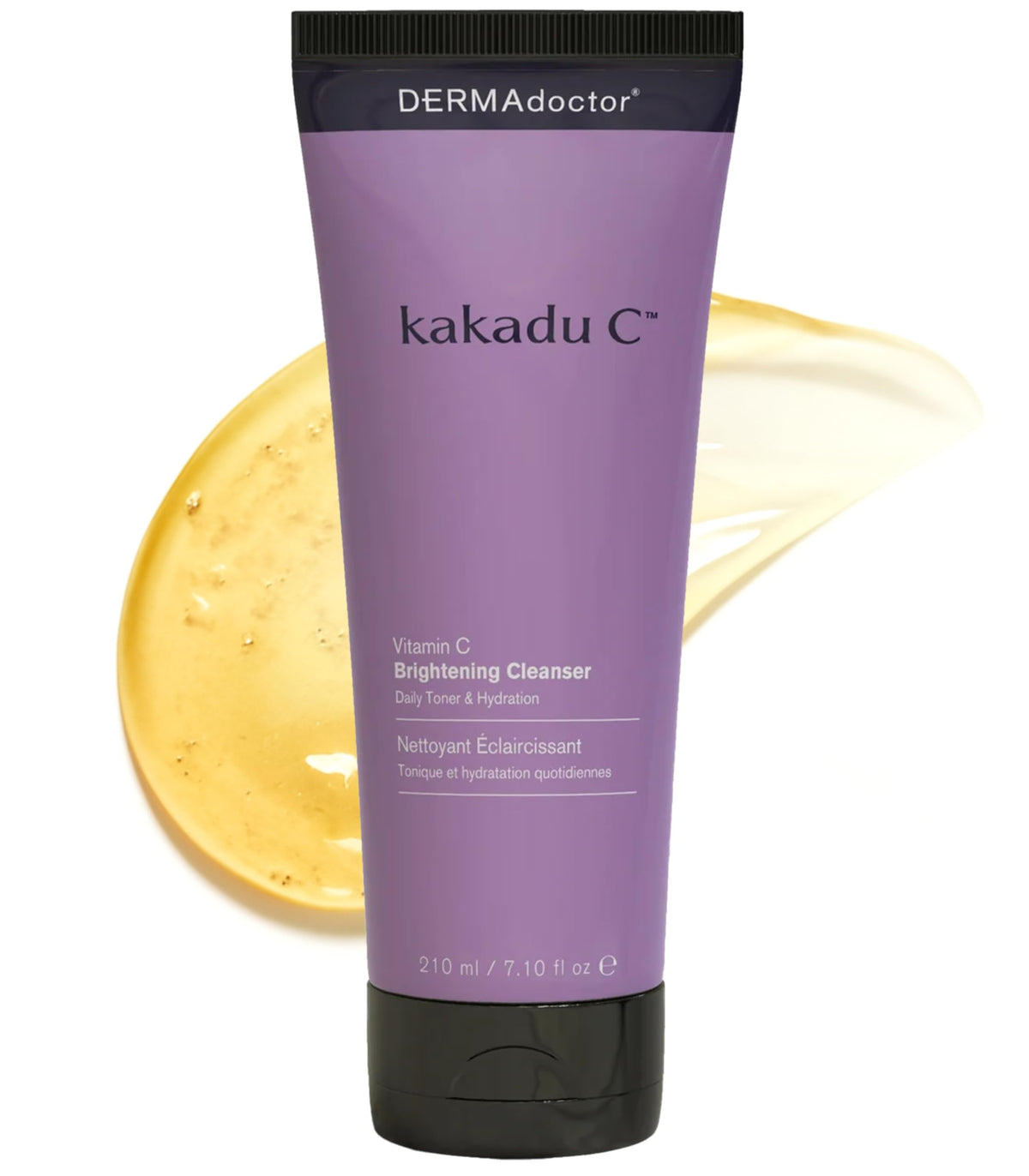 DERMAdoctor Vitamin C Face Wash bottle pours a refreshing foaming cleanse that removes makeup.