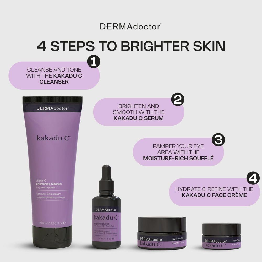 DERMAdoctor Vitamin C Face Wash integrated into a simple daily skincare routine.