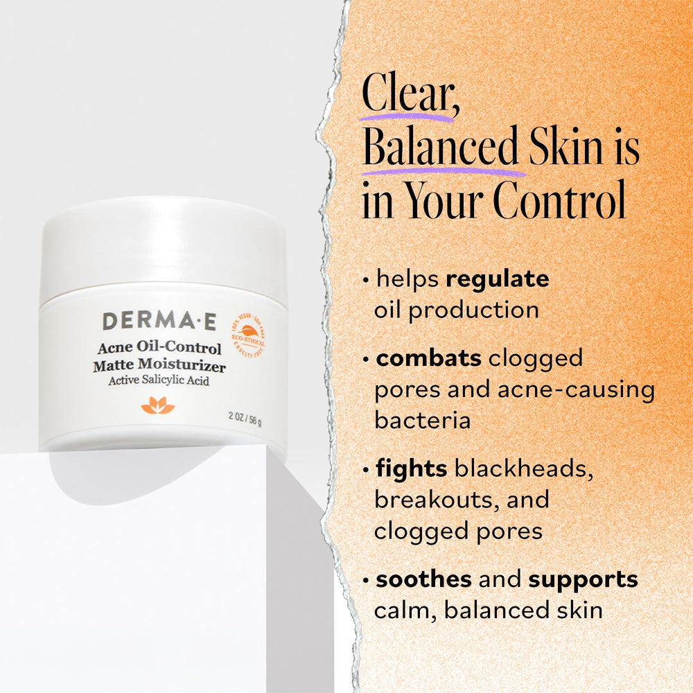 DERMA E moisturizer being applied to the cheek for daytime routine