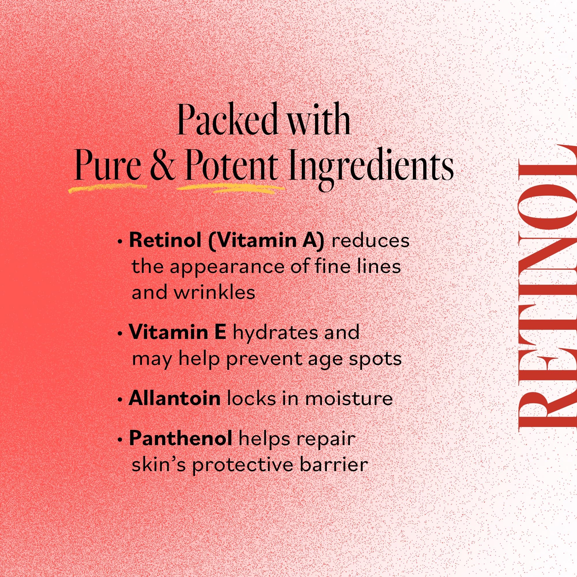 Derma E Anti-Wrinkle Renewal Cream ingredients swatch with Vitamin E.