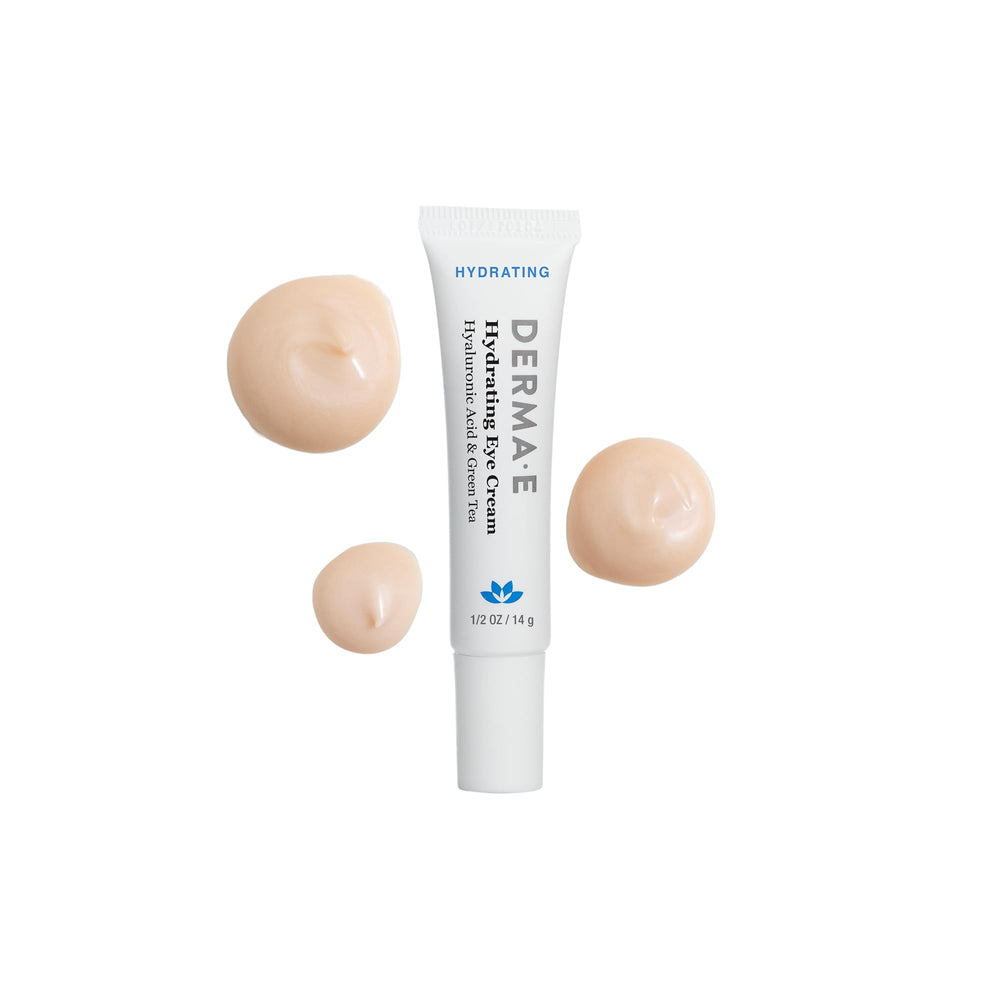 Derma E Hydrating Eye Cream vegan cruelty-free logo emphasizes ethical skincare