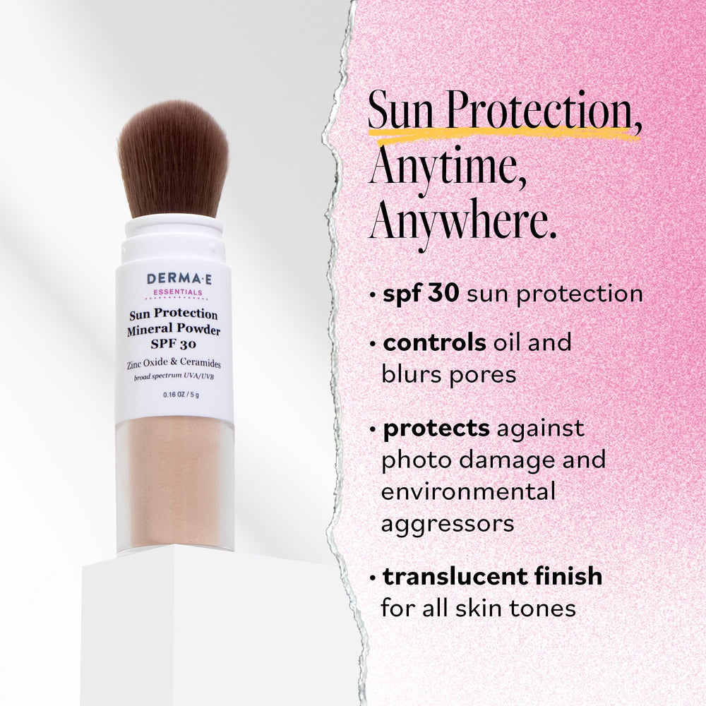 Derma E SPF 30 mineral sunscreen delivers translucent, shine-free coverage.