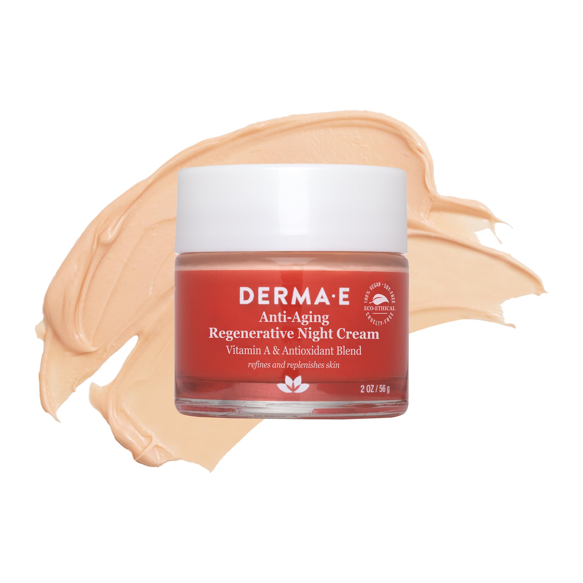 Derma E packaging demonstrates vegan, cruelty-free skincare commitment.